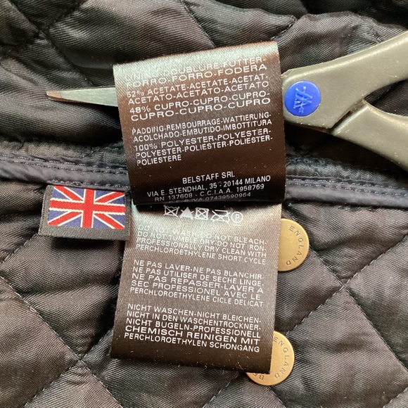 Belstaff Reversible Mens XL Quilted Snap Front Vest Navy - Picture 14 of 16